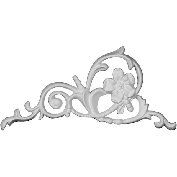 Ekena Millwork 5 7/8"W x 4"H x 1/2"P Colton Flower Onlay, Left - ONL06X04X01CO-L