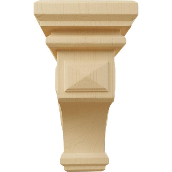 Ekena Millwork 4"W x 4 3/4"D x 8"H Small Woodruff Wood Corbel, Alder - CORW04X04X08WFAL