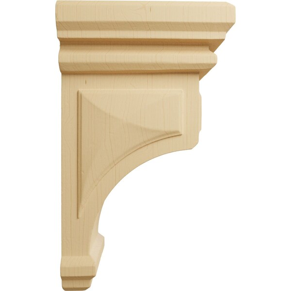 Ekena Millwork 4"W x 4 3/4"D x 8"H Small Woodruff Wood Corbel, Alder - CORW04X04X08WFAL