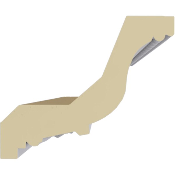 Ekena Millwork 3"H x 3 5/8"P x 4 5/8"F x 94 1/2"L, (2 3/4" Repeat), Federal Crown Moulding - MLD03X03X04FE