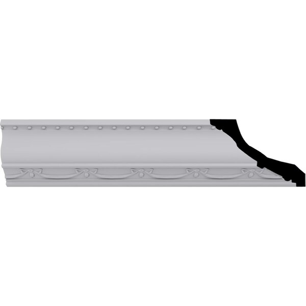 Ekena Millwork 3"H x 3 5/8"P x 4 5/8"F x 94 1/2"L, (2 3/4" Repeat), Federal Crown Moulding - MLD03X03X04FE