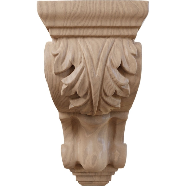 Ekena Millwork 3 1/2"W x 4"D x 7"H Small Traditional Acanthus Corbel, Mahogany - CORW03X04X07TAGM