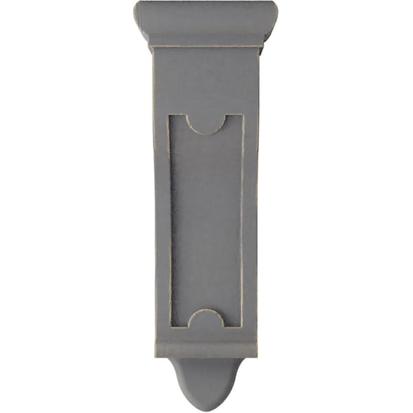 Ekena Millwork 4"W x 4"D x 12"H Arts and Crafts Wood Vintage Decor Corbel, Pebble Grey - CORWD04X04X12ARPG