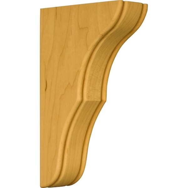 Osborne Wood Products 7 5/8 x 1 3/4 x 4 5/8 Beaded Traditional Bracket in Hickory - 87261H