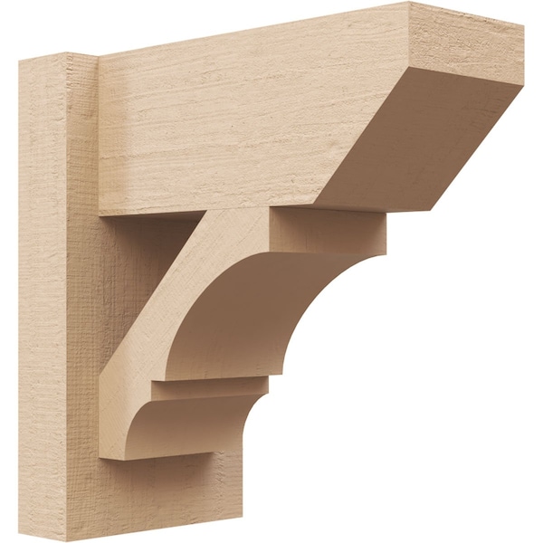 Ekena Millwork 6-in W x 12-in D x 12-in H Balboa Slat Rough Cedar Woodgrain TimberThane Outlooker, Primed Tan - OUTUR060X12X12BOA24RCPR