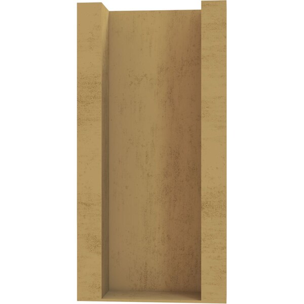 Ekena Millwork 6-in W x 12-in D x 12-in H Balboa Slat Rough Cedar Woodgrain TimberThane Outlooker, Primed Tan - OUTUR060X12X12BOA24RCPR