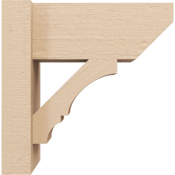 Ekena Millwork 6-in W x 12-in D x 12-in H Balboa Slat Rough Cedar Woodgrain TimberThane Outlooker, Primed Tan - OUTUR060X12X12BOA24RCPR