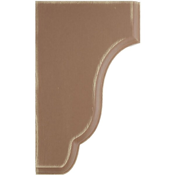 Ekena Millwork 3 1/2"W x 4"D x 6 1/2"H Capistrano Mission Wood Vintage Decor Corbel, Weathered Brown - CORWD03X04X06CPBR