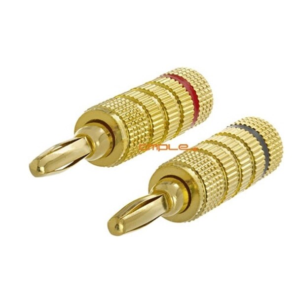 1 Par de Conectores Banana de Alta Calidad para Bocinas - Tipo de Tornillo Abierto - 273-N