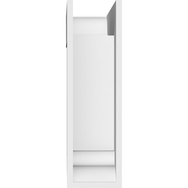 Ekena Millwork Standard Thorton Architectural Grade PVC Bracket with Traditional Ends, 3"W x 12"D x 12"H - BKTP03X12X12THR01