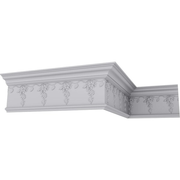 Ekena Millwork 7 1/2"H x 3 1/8"P x 8 1/8"F x 94 1/2"L Flower Drop Crown Moulding - MLD07X03X08FL