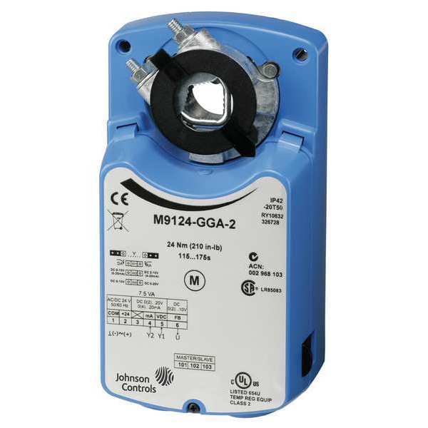 Johnson Controls Electric Actuator, 210 in.-lb., -4 to 122 - M9124-JGA-2