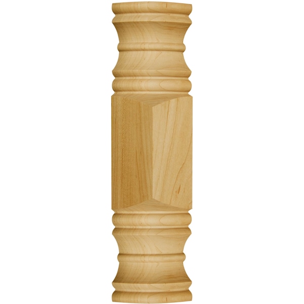 Osborne Wood Products 10 x 2 5/8 x 1 3/4 Corner Center Plinth with Mod. Spool in Black Walnu - 6996W
