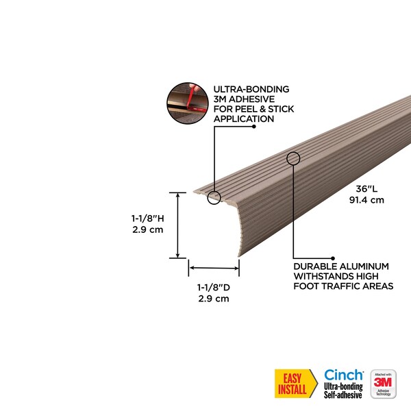 M-D Building Products Aluminum, Spice, 36 in L, 1.12 in W - 43311