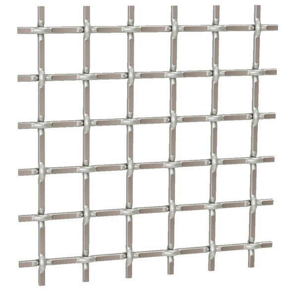Designs Of Distinction .5in Round Single Square Decorative Grille - Antique Pewter, 24in W x 72in L Sheet - 01SQ2472214FAP1