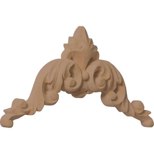 Ekena Millwork 4 1/2"W x 4 1/2"H x 1/2"D Small Raymond Corner, Rubberwood - ONL04X04X01RARW