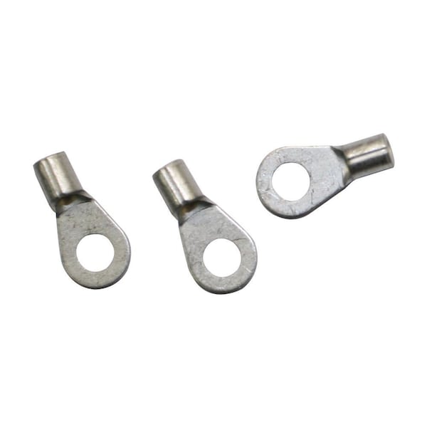 Terminal eléctrico de anillo de cobre estañado sin aislamiento de calibre 22-16 AWG, PK 25 - DR41