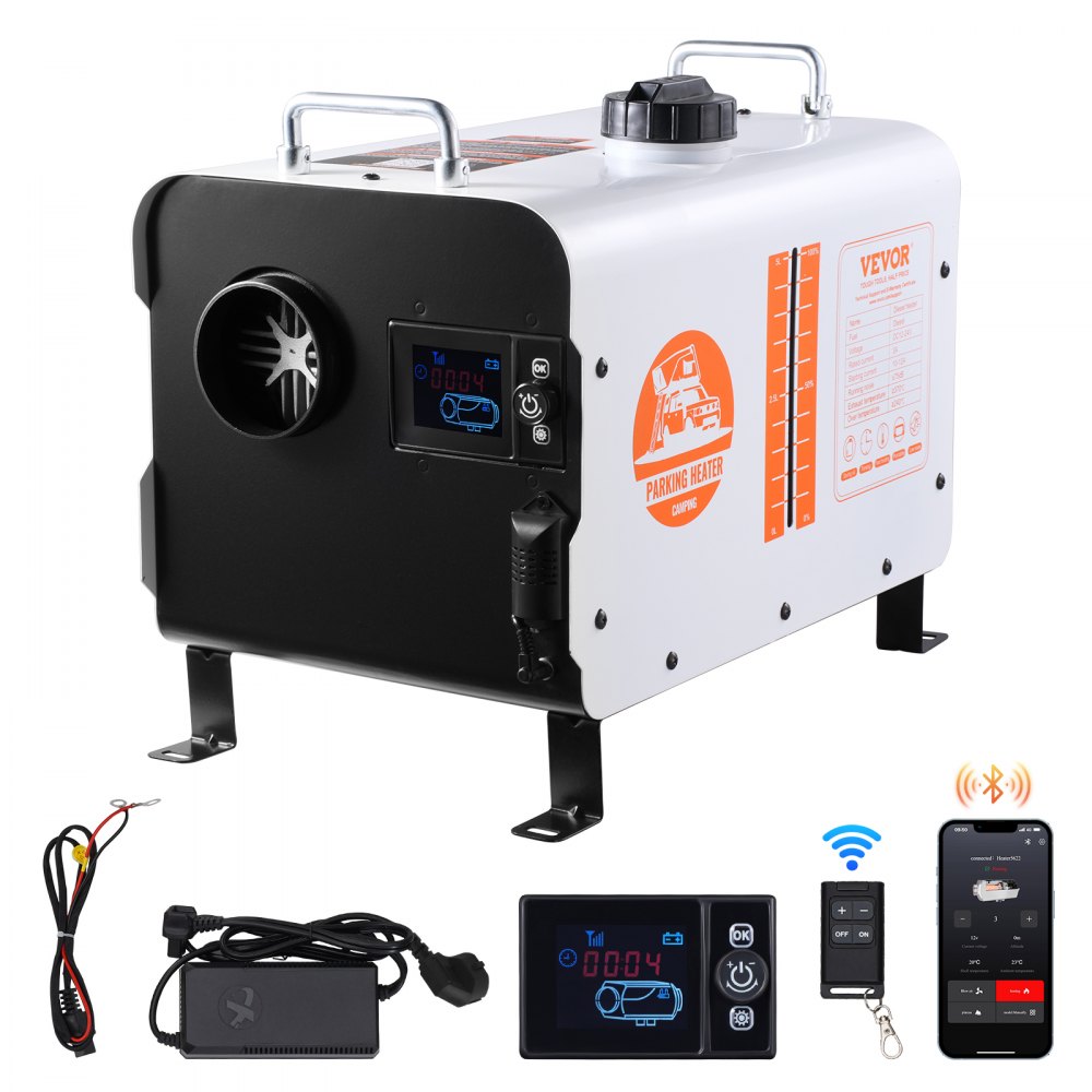 VEVOR Diesel Air Heater 12V/24V 8KW Bluetooth APP Remote Control for Outdoors - CYJRQHWKWS8KPFJW3V1