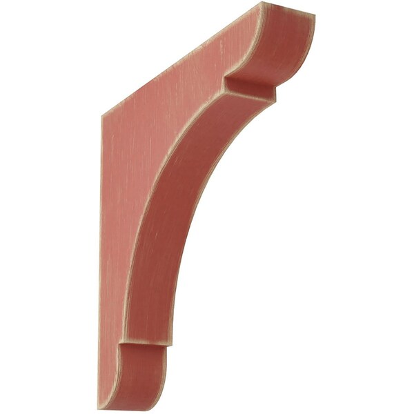 Ekena Millwork 1 3/4"W x 10"D x 10"H Large Olympic Wood Vintage Decor Bracket, Salvage Red - BKTWD01X10X10OLRD
