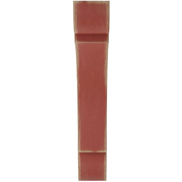 Ekena Millwork 1 3/4"W x 10"D x 10"H Large Olympic Wood Vintage Decor Bracket, Salvage Red - BKTWD01X10X10OLRD