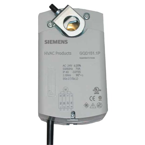 Siemens Electric Actuator, 20 in.-lb., 120VAC - GQD221.1U