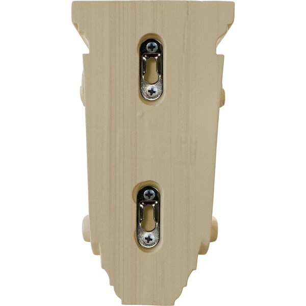 Ekena Millwork 4"W x 2 1/2"D x 7 1/2"H Cole Pilaster Wood Corbel, Rubberwood - CORW04X02X07CORW