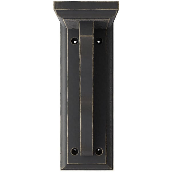 Ekena Millwork 3 1/2"W x 7"D x 9"H Hamilton Traditional Wood Vintage Decor Bracket, Black - BKTWD03X07X09HABL