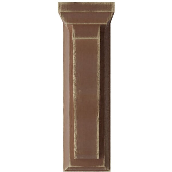Ekena Millwork 2 1/4"W x 5"D x 7"H Hamilton Traditional Wood Vintage Decor Bracket, Weathered Brown - BKTWD02X05X07HABR