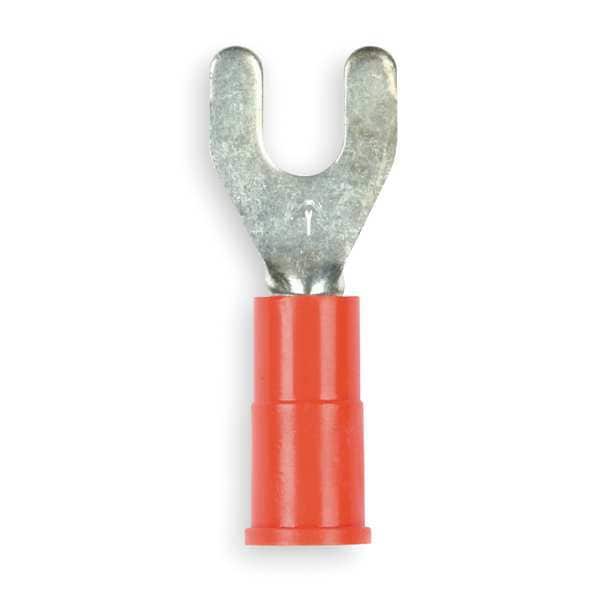Terminal de horquilla de vinilo de calibre 22-18 AWG para tornillo #6, paquete de 100 unidades - MVU18-6FX