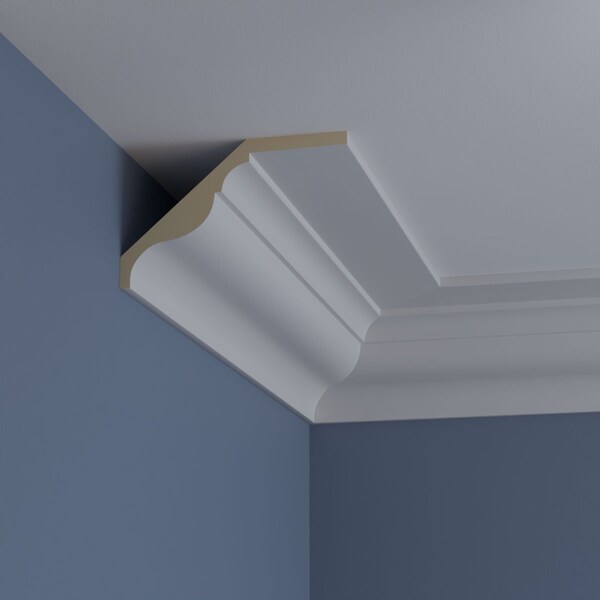 Ekena Millwork 9 1/8"H x 5 7/8"P x 10 3/4"F x 94 1/2"L Robin Crown Moulding - MLD09X06X11RO