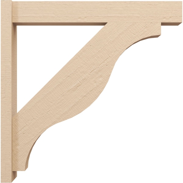 Ekena Millwork 6-in W x 34-in D x 34-in H Funston Block Rough Cedar Woodgrain TimberThane Outlooker, Primed Tan - OUTUR060X34X34FST44RCPR