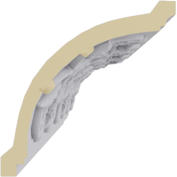 Ekena Millwork 3 1/2"H x 3 1/2"P x 5"F x 94 1/2"L, (6 3/8" Repeat), Rose Crown Moulding - MLD03X03X05RO