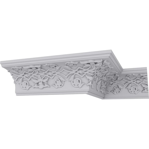 Ekena Millwork 3 1/2"H x 3 1/2"P x 5"F x 94 1/2"L, (6 3/8" Repeat), Rose Crown Moulding - MLD03X03X05RO