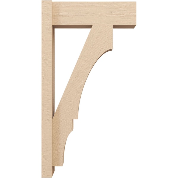Ekena Millwork 5 1/2-in W x 14-in D x 26-in H Balboa Block Rough Cedar Woodgrain TimberThane Outlooker, Primed Tan - OUTUR055X14X26BOA44RCPR