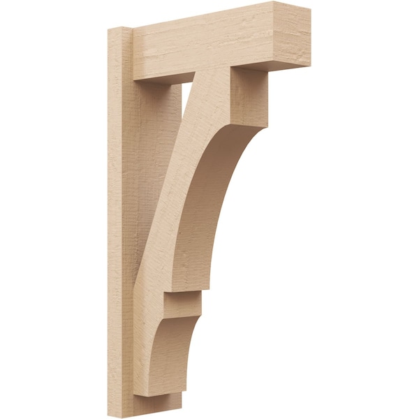Ekena Millwork 5 1/2-in W x 14-in D x 26-in H Balboa Block Rough Cedar Woodgrain TimberThane Outlooker, Primed Tan - OUTUR055X14X26BOA44RCPR