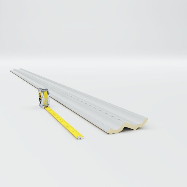 Ekena Millwork 4 3/8"H x 3"P x 5 1/8"F x 94 1/2"L, (1 5/8" Repeat), Swindon Egg and Dart Crown Moulding - MLD04X03X05SW