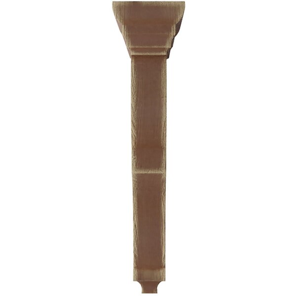 Ekena Millwork 3 1/2"W x 7 1/2"D x 14"H Extra Large Rojas Wood Vintage Decor Corbel, Weathered Brown - CORWD03X07X14RJBR