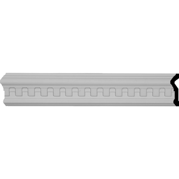 Ekena Millwork SAMPLE - 3 1/2"H x 1"P x 12"L Munich Dentil Chair Rail Moulding - SAMPLE-MLD03X01MU