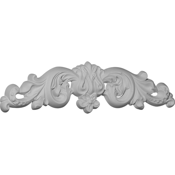 Ekena Millwork 15 5/8"W x 4"H x 3/4"P Floral Center Onlay - ONL15X04X01FL