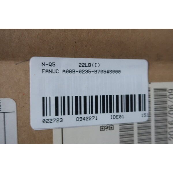 Fanuc 3Ph 2.5Kw 4000Rpm 8Nm 184V-Ac Servo Motor - A06B-0235-B705#S000
