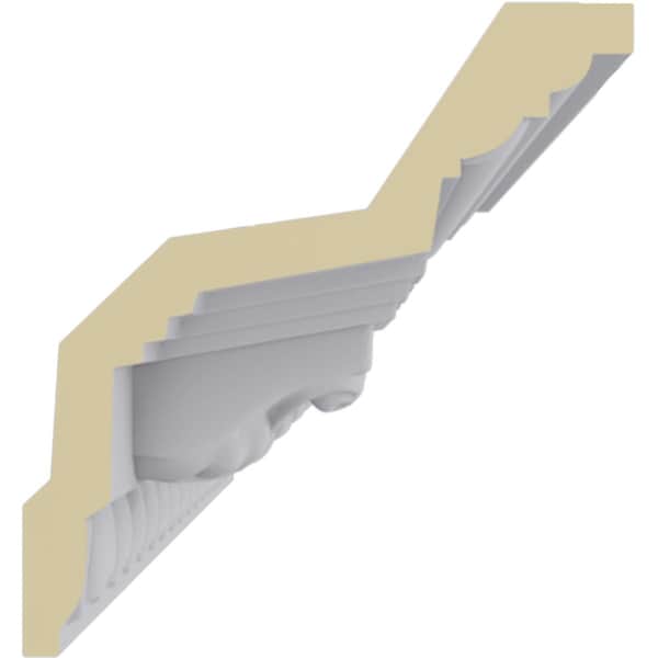 Ekena Millwork 3 7/8"H x 3 5/8"P x 5 3/8"F x 94 1/2"L Attica Crown Moulding - MLD03X03X05AT