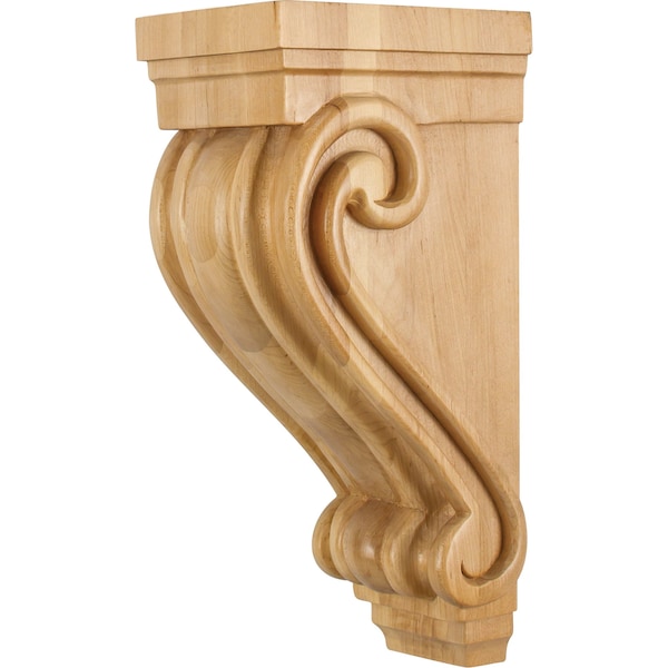 Hardware Resources 5" Wx6-3/4"Dx14"H Maple Scrolled Corbel - CORC-2MP