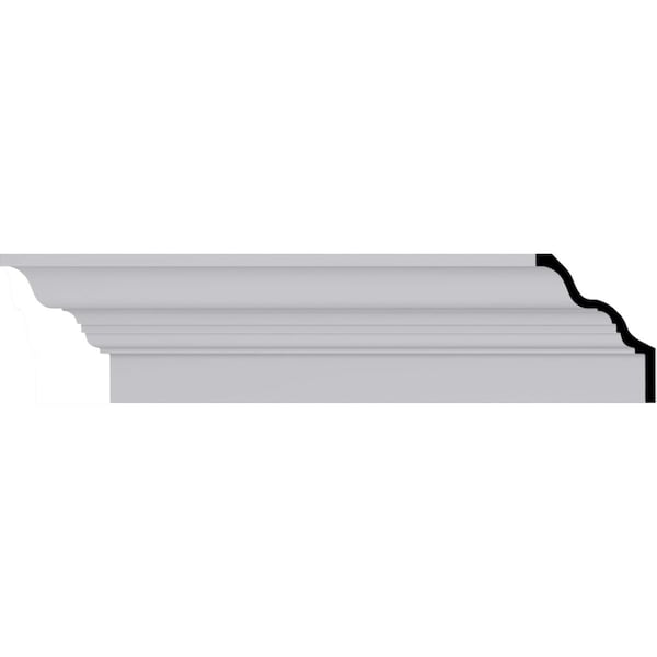 Ekena Millwork Crown Fascia Moulding, Polyurethane, 96 in L, 6-7/8 in H - MLD06X05X08FA
