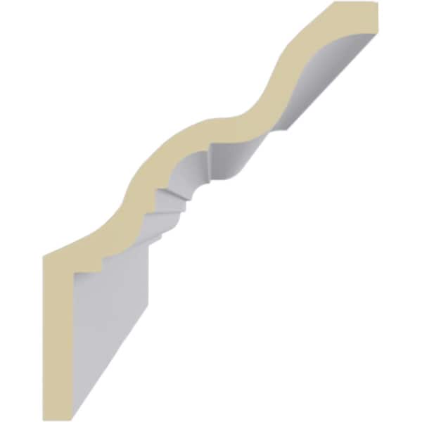Ekena Millwork Crown Fascia Moulding, Polyurethane, 96 in L, 6-7/8 in H - MLD06X05X08FA