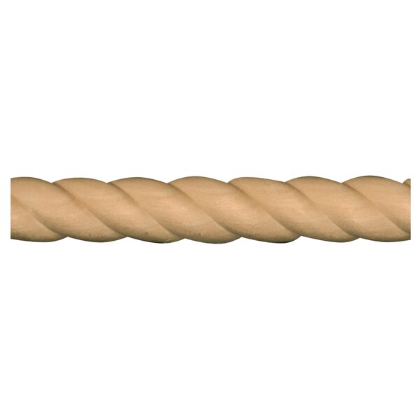 Osborne Wood Products 3/4 x 3/8 x 96 3/4" Half Round Rope in Beech - 891423BCH