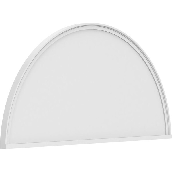 Ekena Millwork Half Round Smooth Architectural Grade PVC Pediment, 58"W x 29"H x 2"P - PEDPS058X290HRO00