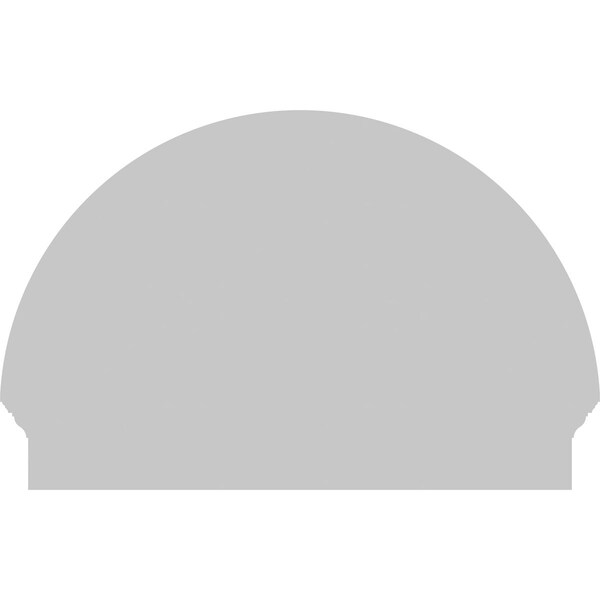 Ekena Millwork Half Round Sunburst Architectural Grade PVC Combination Pediment, 34"W x 23-3/4"H x 2-3/4"P - PEDPC034X240HRO01
