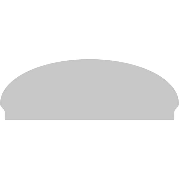 Ekena Millwork Elliptical 4 Spoke Architectural Grade PVC Combination Pediment, 64"W x 22-7/8"H x 2-3/4"P - PEDPC064X230ELL04