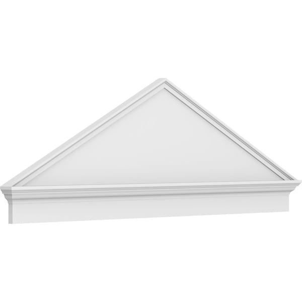 Ekena Millwork Peaked Cap Smooth Architectural PVC Combination Pediment, 70"W x 24-3/8"H x 2-3/4"P (Pitch 6/12) - PEDPC070X245PKC00