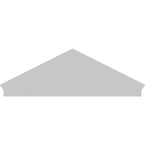 Ekena Millwork Peaked Cap Smooth Architectural PVC Combination Pediment, 70"W x 24-3/8"H x 2-3/4"P (Pitch 6/12) - PEDPC070X245PKC00